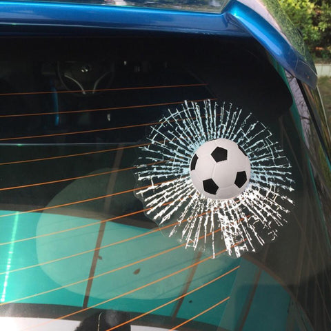 3D Sticker Football/Soccer Ball Broken Glass